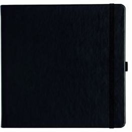 Notizbuch Style Square im Format 17, 5x17, 5cm, Inhalt kariert, Einband Slinky in der Farbe Black