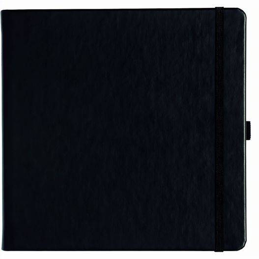 Produktabbildung Notizbuch Style Square im Format 17, 5x17, 5cm, Inhalt kariert, Einband Slinky in der Farbe Black Notizbuch Style Square im Format 17, 5x17, 5cm, Inhalt kariert, Einband Slinky in der Farbe Black (Bild 1)