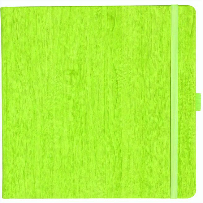 Produktabbildung Notizbuch Style Square im Format 17, 5x17, 5cm, Inhalt kariert, Einband Woody in der Farbe Lime Notizbuch Style Square im Format 17, 5x17, 5cm, Inhalt kariert, Einband Woody in der Farbe Lime