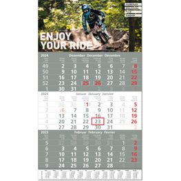 Produktabbildung Drei-Monats-Planer "Hit" mit Fußleiste im Format 30 x 52 cm, anthrazit HKS 92, Datumsweiser umgelegt, mit Übersichtskalendarium auf der Fußleiste Drei-Monats-Planer "Hit" mit Fußleiste im Format 30 x 52 cm, anthrazit HKS 92, Datumsweiser umgelegt, mit Übersichtskalendarium auf der Fußleiste