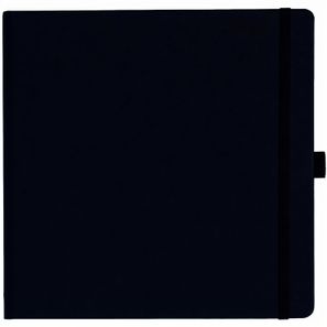 Notizbuch Style Square im Format 17, 5x17, 5cm, Inhalt kariert, Einband Fancy in der Farbe Black