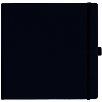 Notizbuch Style Square im Format 17, 5x17, 5cm, Inhalt kariert, Einband Fancy in der Farbe Black