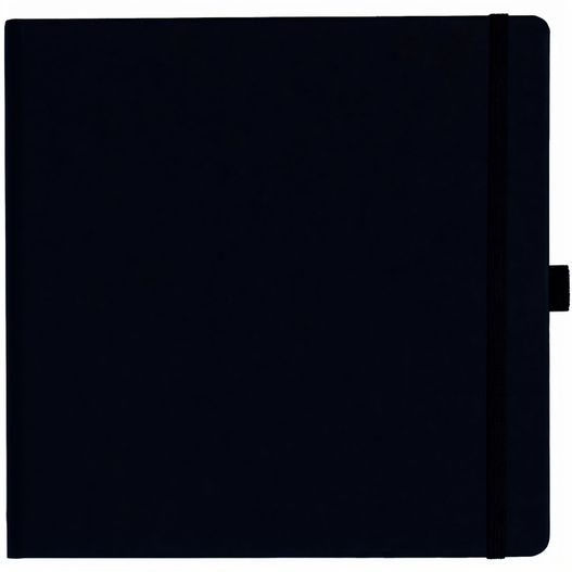 Produktabbildung Notizbuch Style Square im Format 17, 5x17, 5cm, Inhalt kariert, Einband Fancy in der Farbe Black Notizbuch Style Square im Format 17, 5x17, 5cm, Inhalt kariert, Einband Fancy in der Farbe Black (Bild 1)