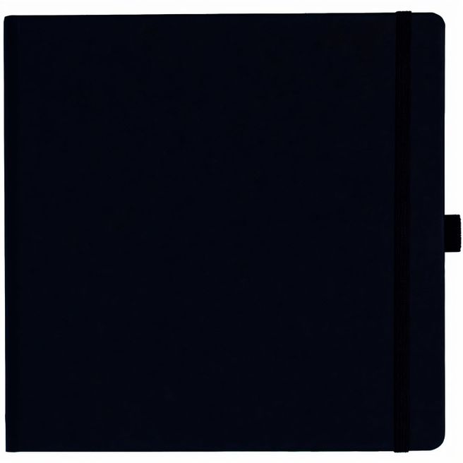Notizbuch Style Square im Format 17, 5x17, 5cm, Inhalt kariert, Einband Fancy in der Farbe Black