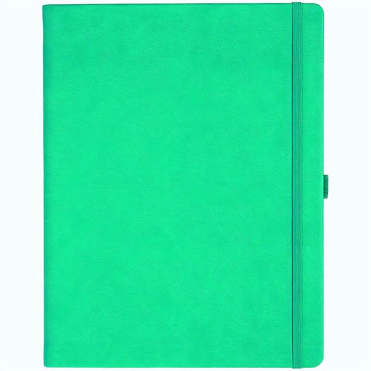 Produktabbildung Notizbuch Style Large im Format 19x25cm, Inhalt kariert, Einband Slinky in der Farbe Turquoise Notizbuch Style Large im Format 19x25cm, Inhalt kariert, Einband Slinky in der Farbe Turquoise (Bild 1)