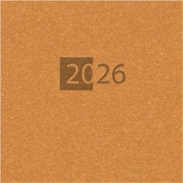 Taschenkalender "Klassik" im Format 8,7 x 15,3 cm, deutsches Kalendarium Grau/Blau mit Leseband, 128 Seiten Fadenheftung, Einband Magic hellbraun