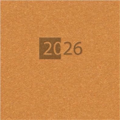 Taschenkalender "Klassik" im Format 8,7 x 15,3 cm, deutsches Kalendarium Grau/Blau mit Leseband, 128 Seiten Fadenheftung, Einband Magic hellbraun