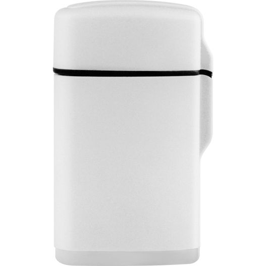 ein weißer müll mit schwarzem deckel ZORR Rubber Jet-Flame Feuerzeug (Bild 1)