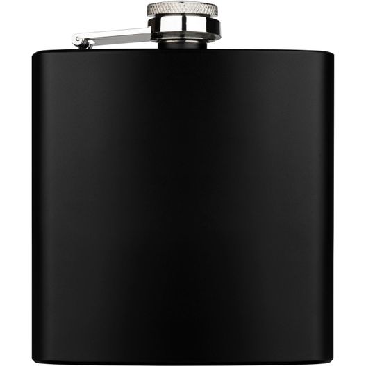 eine schwarze flasche mit einer metallkappe ZORR Flachmann 6OZ/169,8 ml (Bild 1)