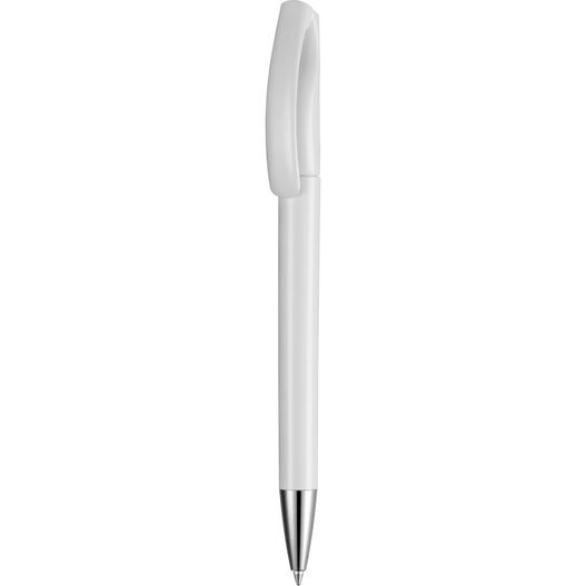 ein weißer stift mit schwarzer spitze Kugelschreiber 'Tweeter solid Metall Doming' (Bild 1)