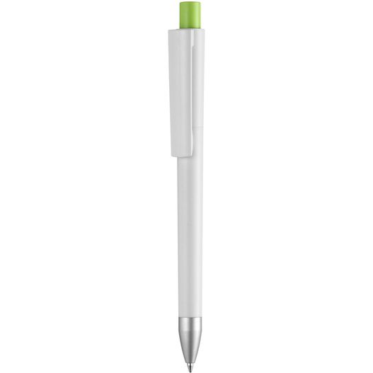 ein weißer stift mit grüner spitze Kugelschreiber 'Cloud solid color' (Bild 1)
