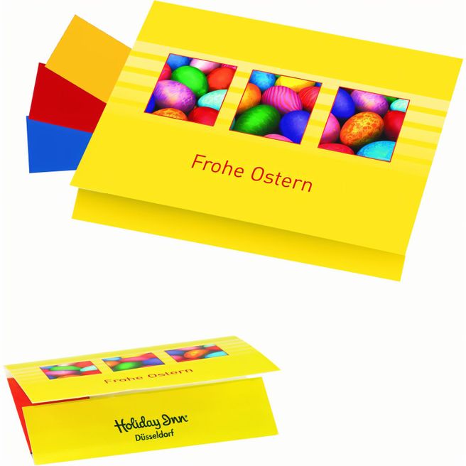 Produktabbildung Klappkärtchen Eierfarben Klappkärtchen Eierfarben