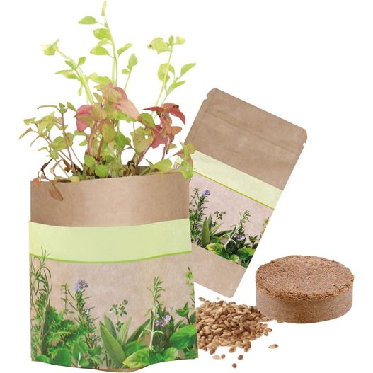 ein beutel samen und eine pflanze darin Natur-Bag Weihnachtskräuter (Bild 1)