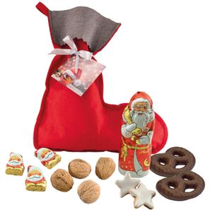 Süßer Nikolausstiefel mit Weihnachtsmann