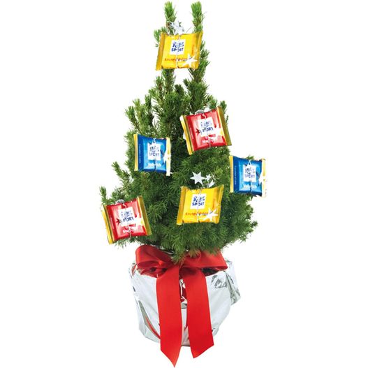 ein weihnachtsbaum mit süßigkeiten bars auf ihm Sport-Bäumchen 35-45 cm (Bild 1)