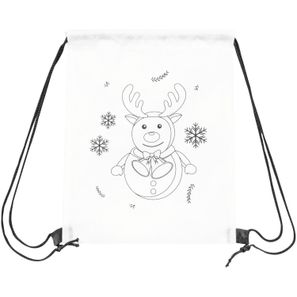 Bemalbarer Turnbeutel COLOURFUL SNOWMAN