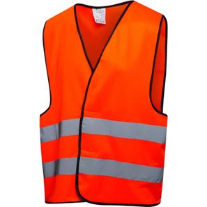 Sicherheits-/Warnweste in Signalfarbe