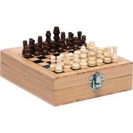 Weinset BAMBOO CHESS mit Schachspiel