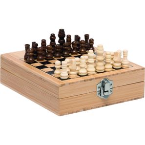Weinset BAMBOO CHESS mit Schachspiel