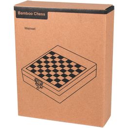 Weinset BAMBOO CHESS mit Schachspiel