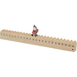 Holz-Kalender WALKING SANTA
