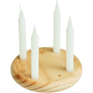 Kleiner Holz-Adventskranz 4-CHRISTMAS