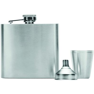 Edelstahl-Flachmann-Set