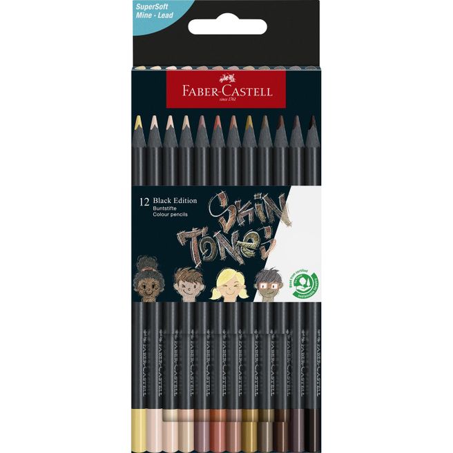 Buntstifte Black Edition Skin Tones 12er