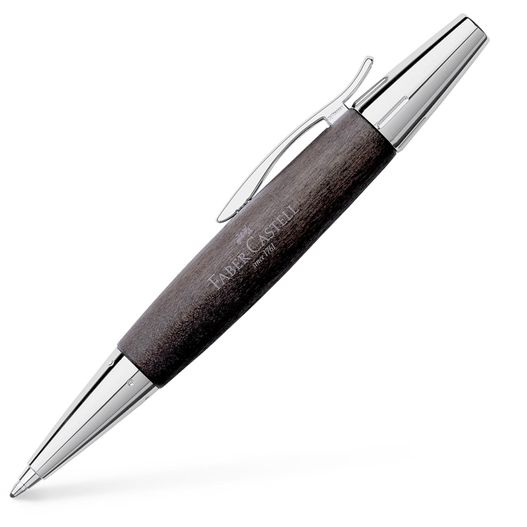 ein stift mit einem holzgriff und einer metallspitze E-Motion Holz / Metall Birnbaum Kugelschreiber (Bild 1)