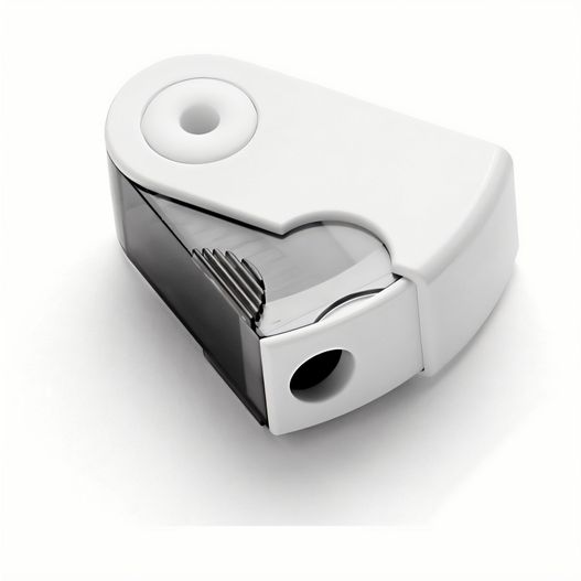 ein weißer spitzer mit schwarzem griff Sleeve Mini Einfachspitzer (Bild 1)