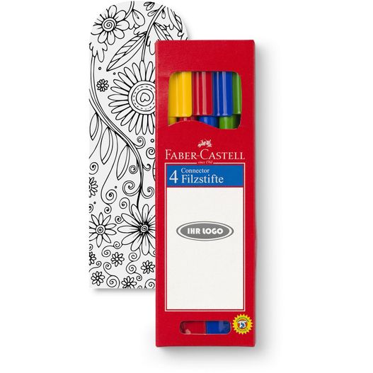 Produktabbildung Filzstift CONNECTOR 4er Kartonetui Filzstift CONNECTOR 4er Kartonetui (Bild 1)
