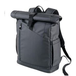 TROIKA Roll Top Rucksack TROIKA BLACK ROLL TOP