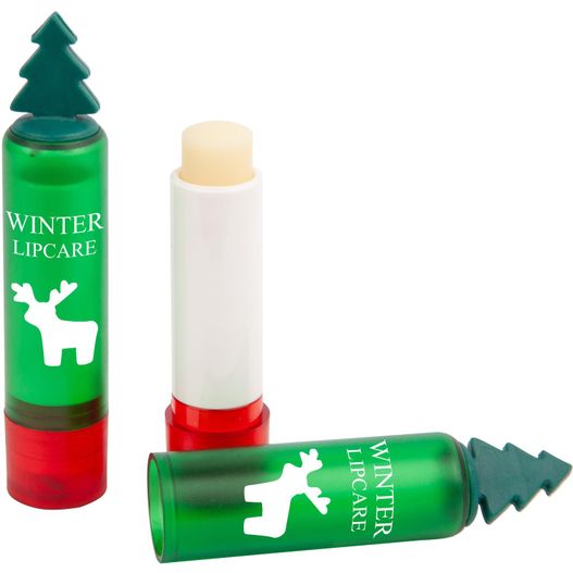 ein lippenbalsam mit einem weihnachtsbaum oben LipTree Planty - Lippenpflegestift als Weihnachtsgruß (Bild 1)