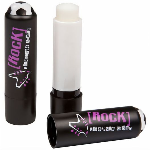 ein paar schwarze und weiße lippenstifte Lipcare 3D Fußball Planty - Lippenpflegestift für Sportler (Bild 1)