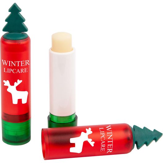 ein lippenbalsam mit einem weihnachtsbaum oben LipTree Planty - Lippenpflegestift als Weihnachtsgruß (Bild 1)
