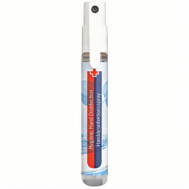 SaniStick Clip - Hygienisches Handdesinfektionsspray inkl. 4c-Etikett