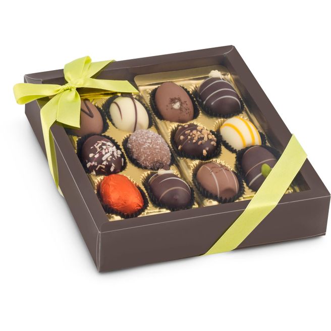 Produktabbildung Geschenkartikel / Präsentartikel: Oster-Präsent Pralineneier, 12 Stück Geschenkartikel / Präsentartikel: Oster-Präsent Pralineneier, 12 Stück