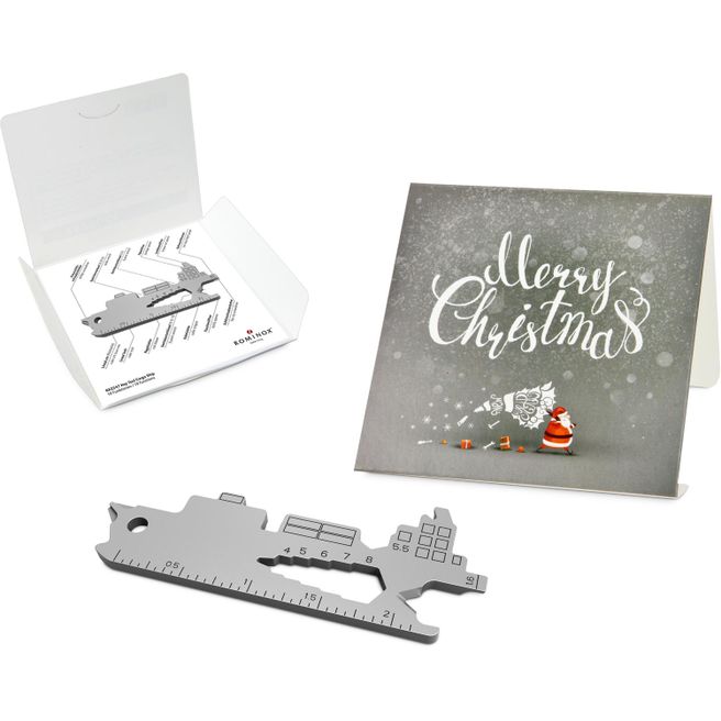 Produktabbildung ROMINOX® Key Tool Cargo Ship (19 Funktionen) Merry Christmas ROMINOX® Key Tool Cargo Ship (19 Funktionen) Merry Christmas