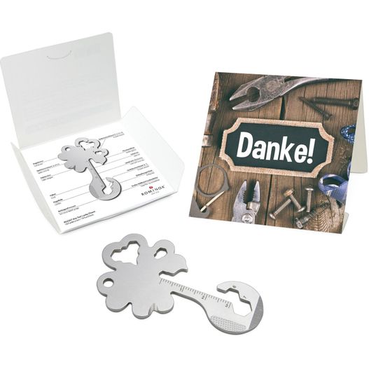 Produktabbildung ROMINOX® Key Tool Lucky Charm (19 Funktionen) Danke ROMINOX® Key Tool Lucky Charm (19 Funktionen) Danke (Bild 1)