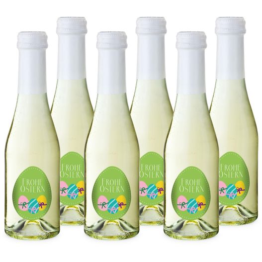 Präsentartikel: Oster-Piccolo - 6 x Secco Piccolo 0,2 l, Flasche klar (Bild 1)