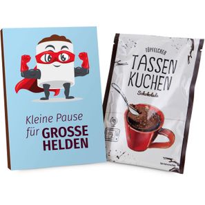 Geschenkartikel: Tassenkuchen 70 g, Pause für große Pflegehelden