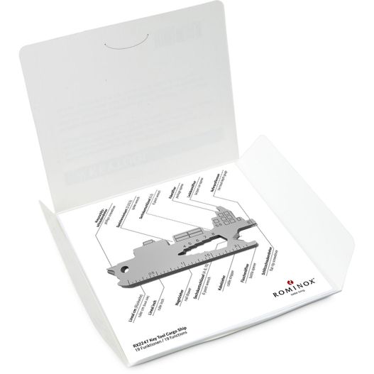 eine box mit einem paar scheren darin ROMINOX® Key Tool Cargo Ship (19 Funktionen) Deutschland Fan Jubelverstärker (Bild 1)