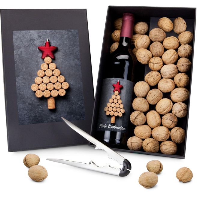Geschenkset / Präsenteset: Wein-Ge-Nüsse