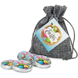 Produktabbildung Geschenkset / Präsenteset: Oster-Schokotaler im Säckchen Geschenkset / Präsenteset: Oster-Schokotaler im Säckchen
