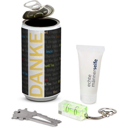 Geschenkset / Präsenteset: Männer-Geheimnis - Etikett Danke (Bild 1)