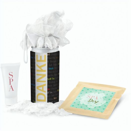Geschenkset / Präsenteset: SPA Dose - Etikett Danke (Bild 1)