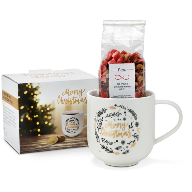 Produktabbildung Präsenteset - Weihnachtliche Teetasse Präsenteset - Weihnachtliche Teetasse