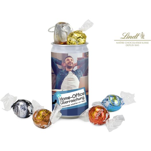 Geschenkartikel / Präsentartikel: Lindt-Geheimnis Home-Office Überraschung (6 Lindor Kugeln) (Bild 1)