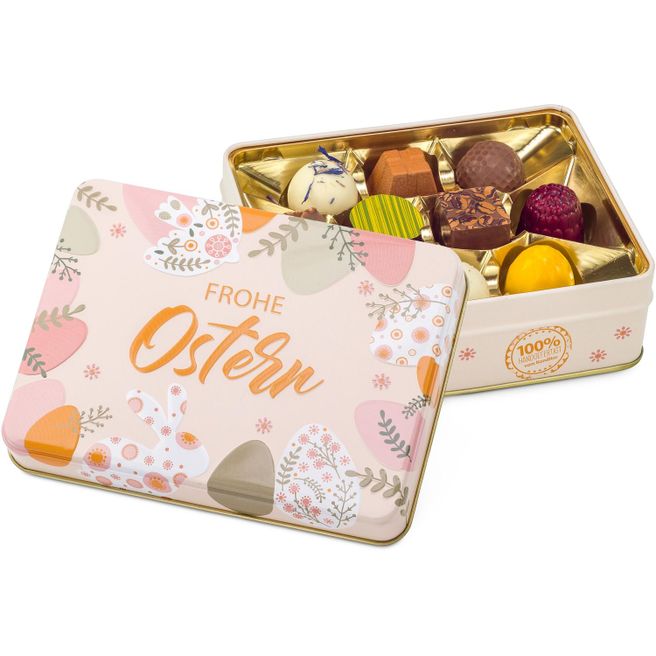 Produktabbildung Geschenkartikel / Präsentartikel: Frohe Ostern - Pralinen 125 g Geschenkartikel / Präsentartikel: Frohe Ostern - Pralinen 125 g