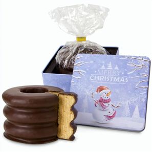 Geschenkset / Präsenteset: Baumkuchen in Weihnachtsdose